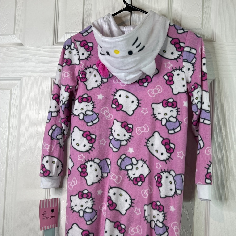 Sanrio Hello Kitty Pink and White Hooded Onesie Size M (7/8) - Picture 8 of 8